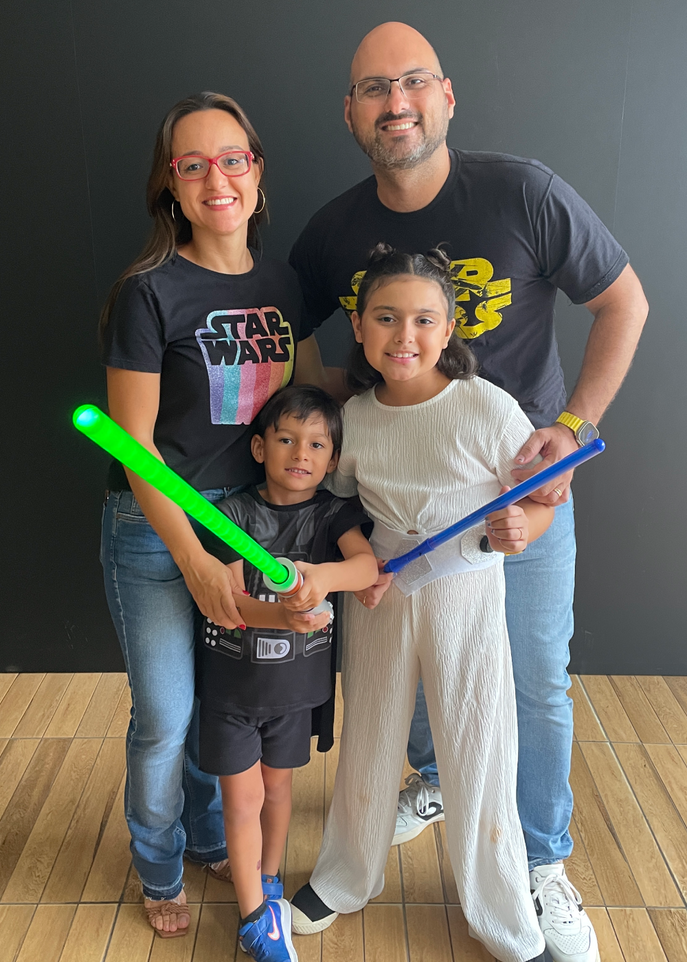 Família vestida de Star Wars